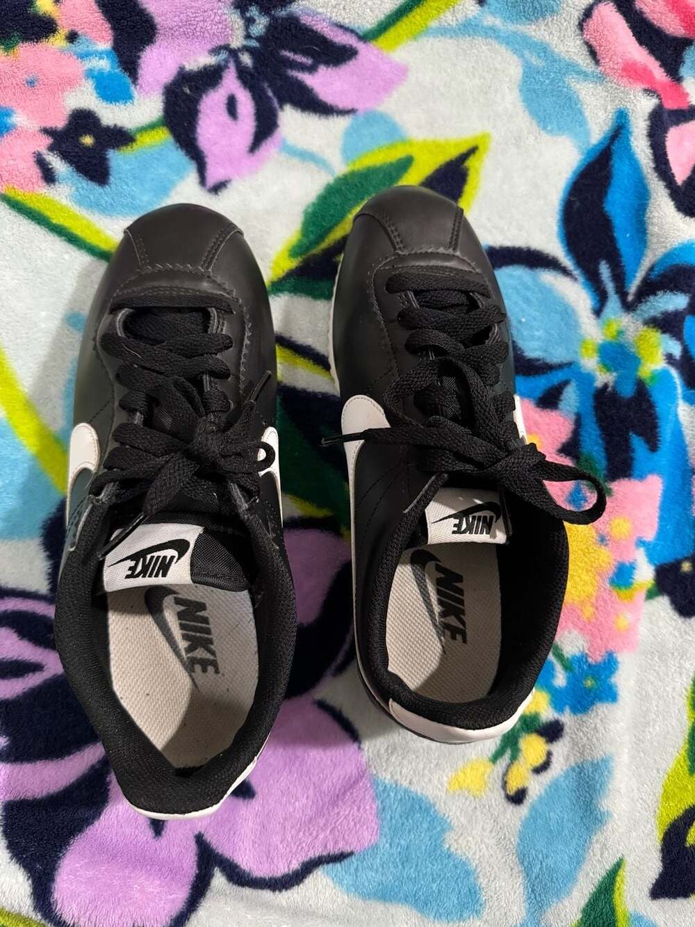 Nike Cortez Basic Leather Black White Sneakers